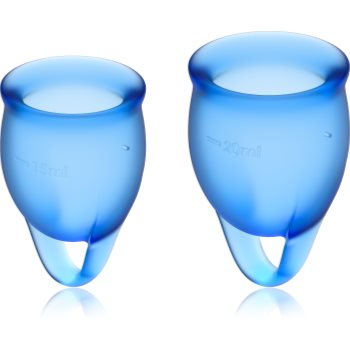 Satisfyer Feel Confident Menstrual Cup cupe menstruale Dark blue - imagine 2